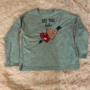 ZARA kids long sleeve, embellished top. Size 10
